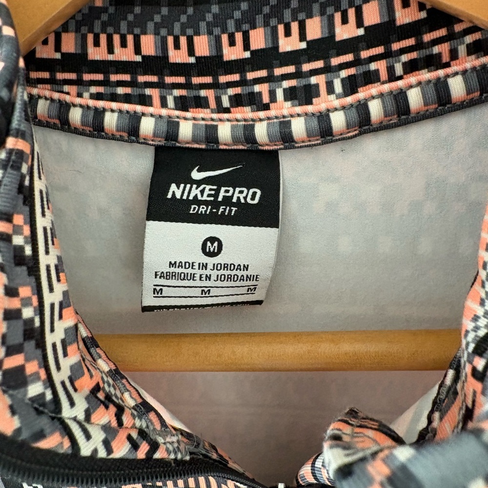 Nike Pro Hyperwarm Aztec Print Half Zip Pullover.… - image 3